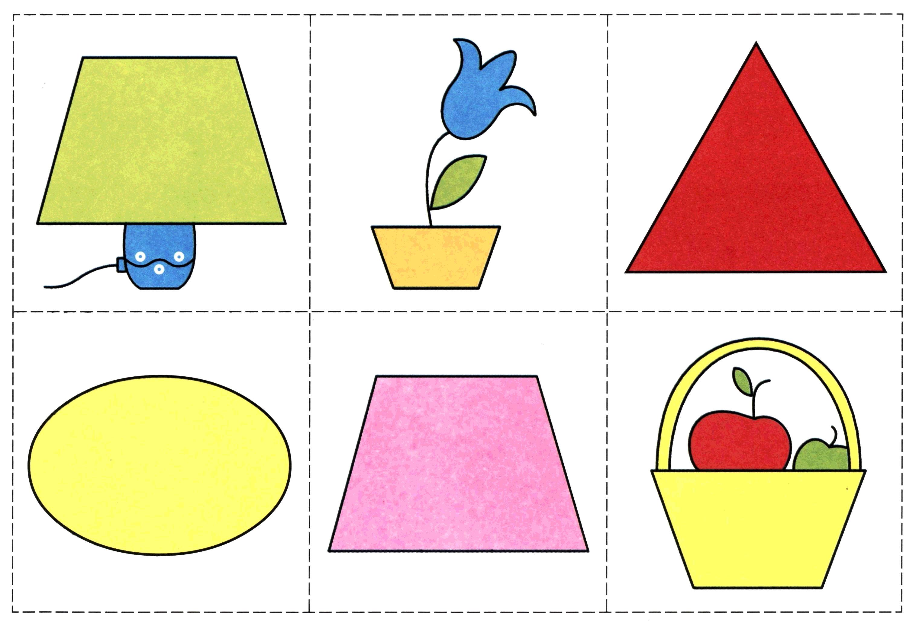Формы предметов геометрических фигур для детей