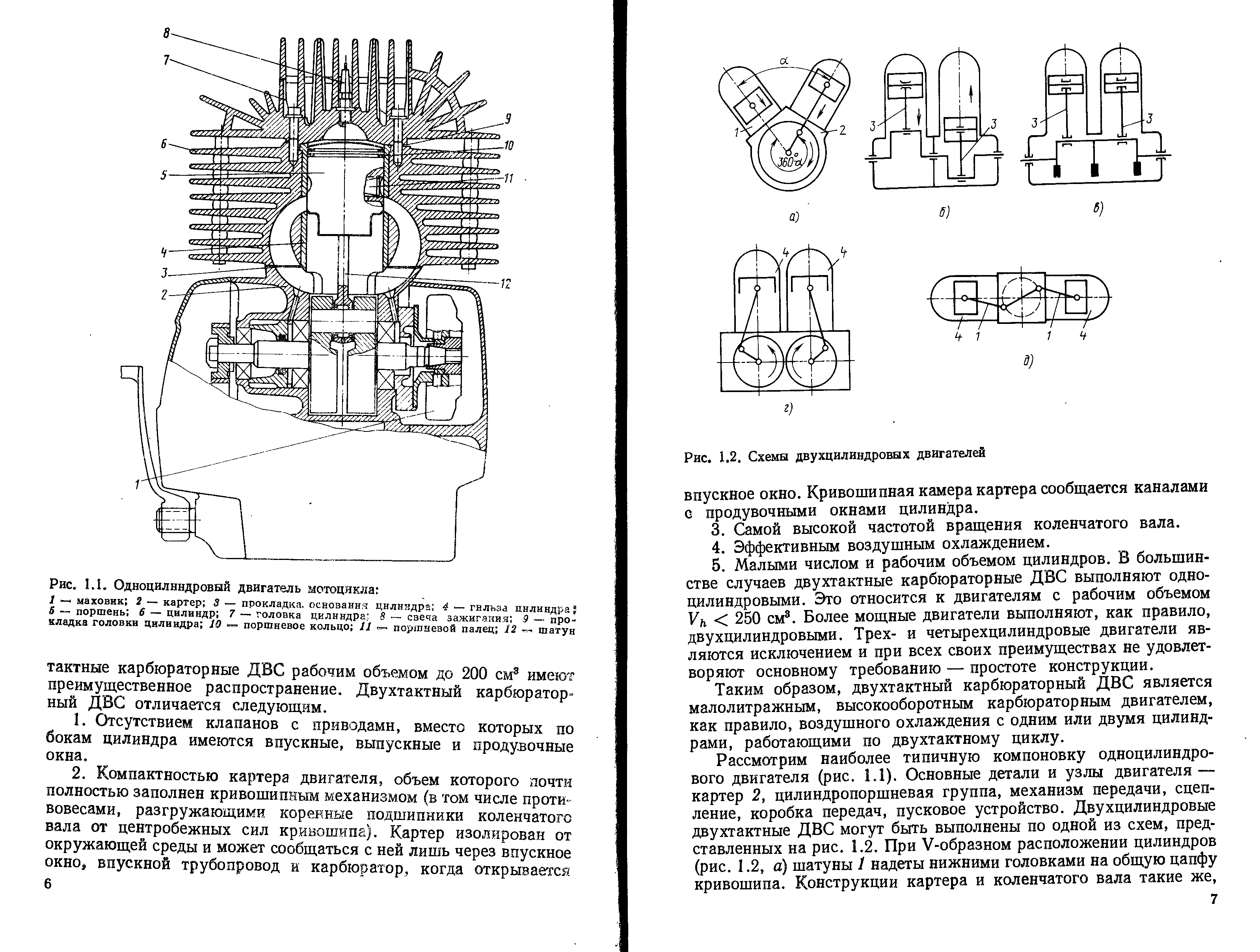 Чертежи двухтактного двигателя