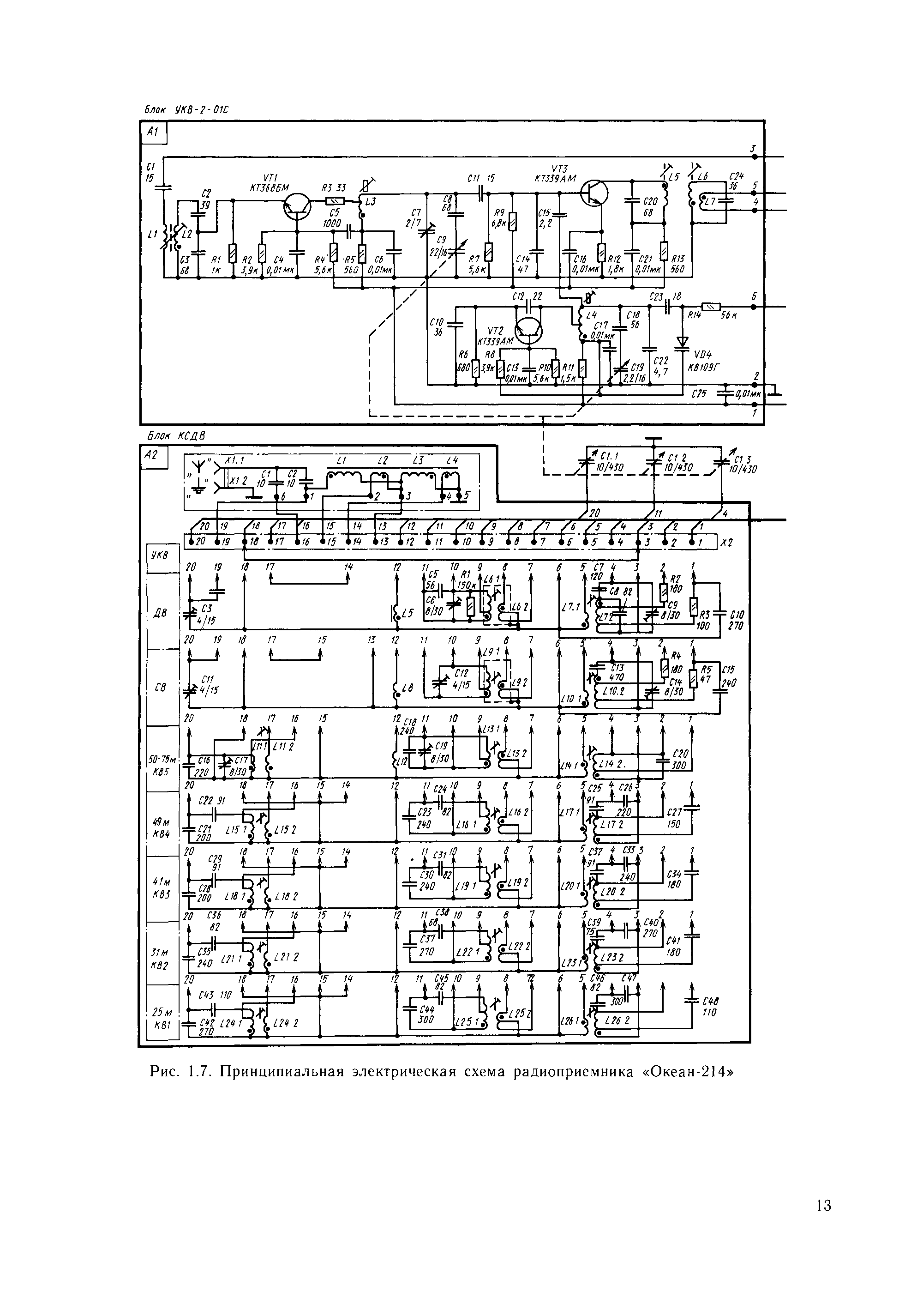 Океан 214 схема и описание. Радиоприёмник океан 214 схема электрическая принципиальная. Схема блока УКВ приёмника океан214. Блок УКВ приемника океан 214. Океан 214 блок УКВ схема принципиальная.