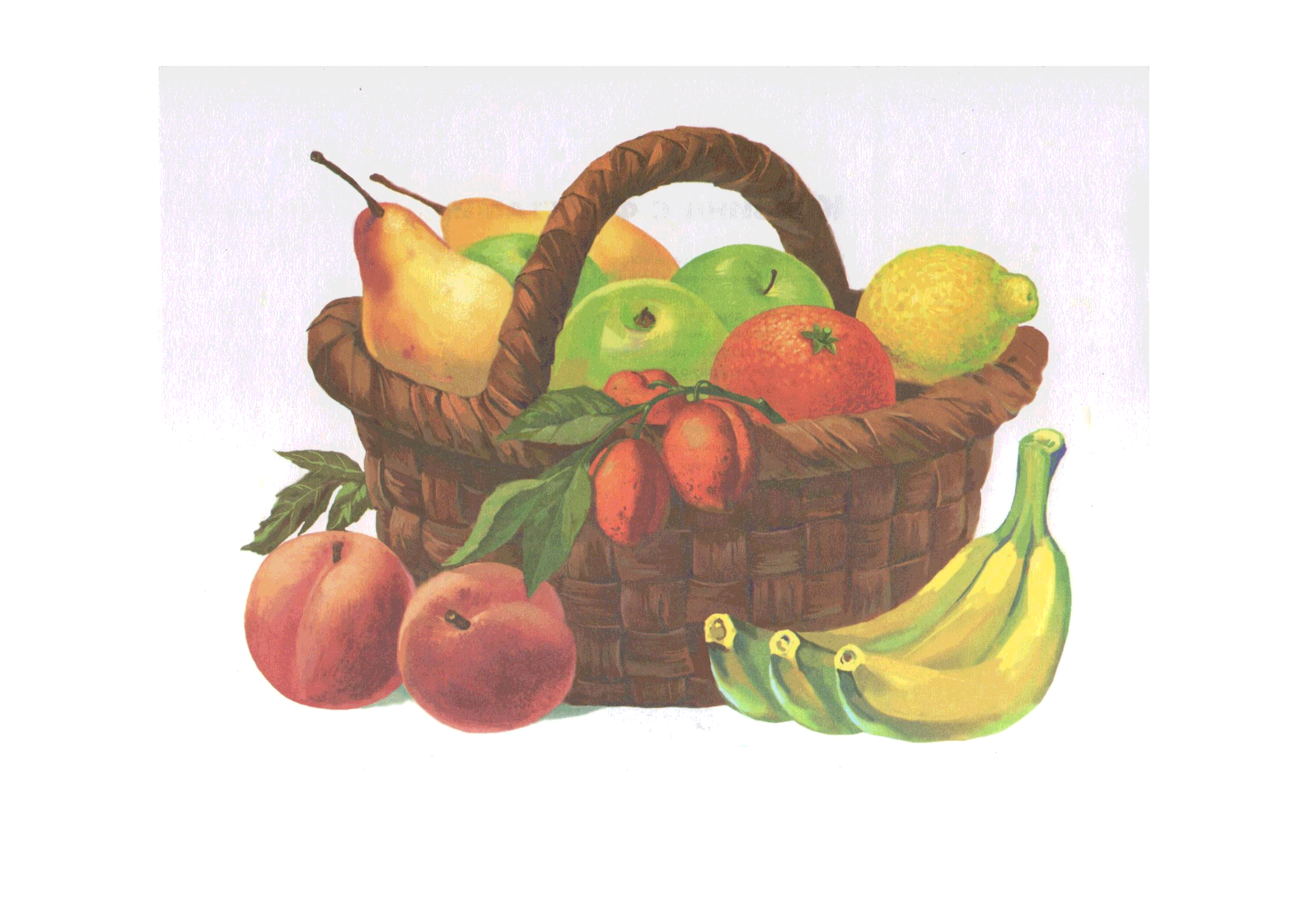 Корзинка с фруктами для детей