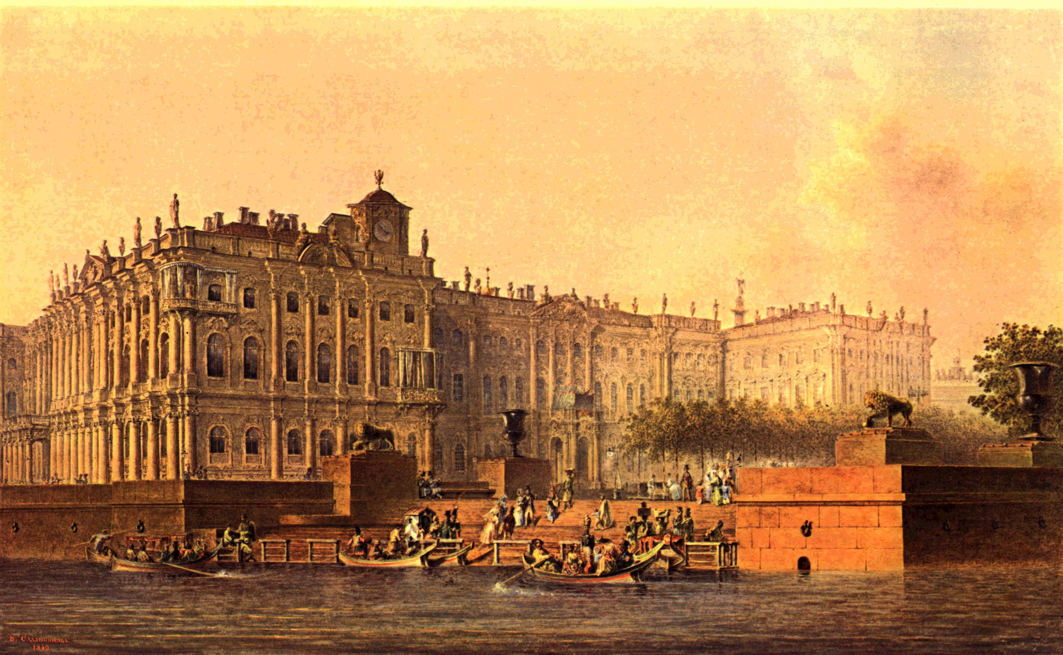 Садовников ф. Зимний дворец 1840.