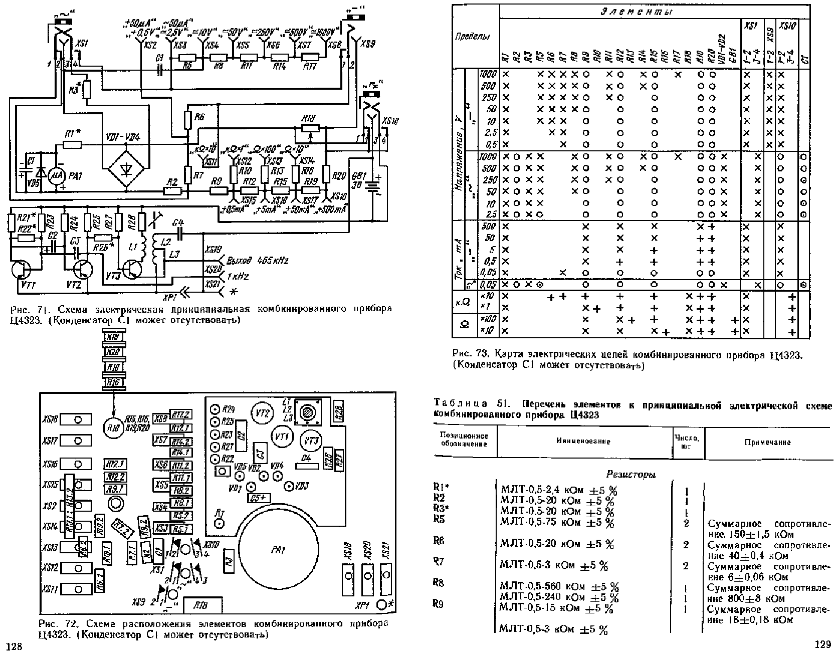 Тестер ц4354 м1 схема