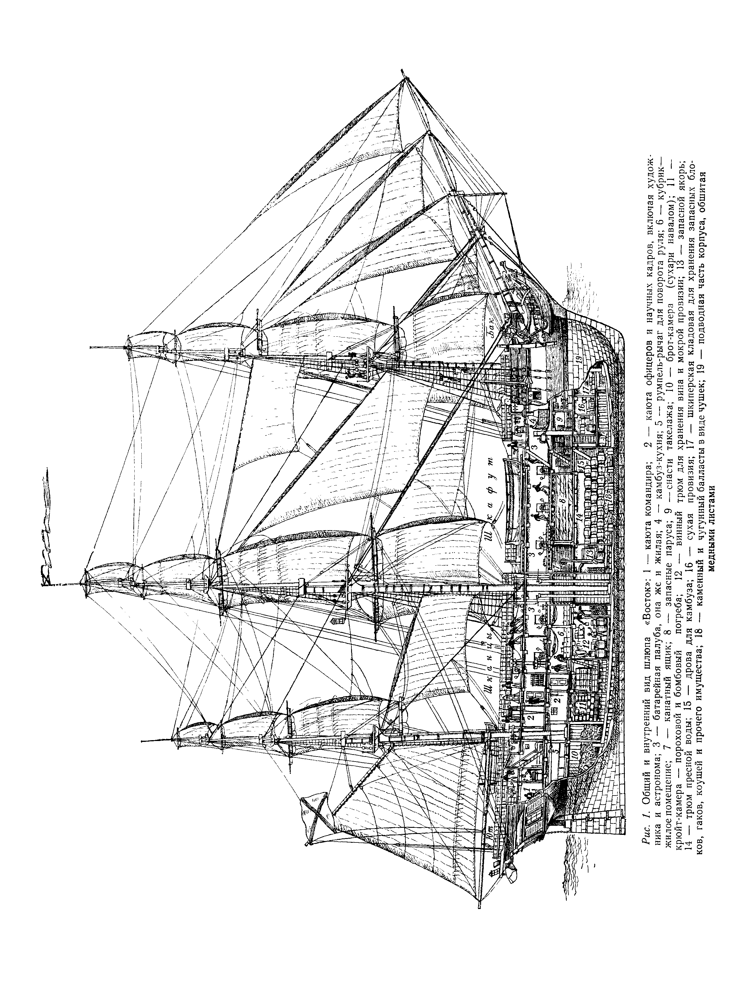 Шлюп мирный чертежи