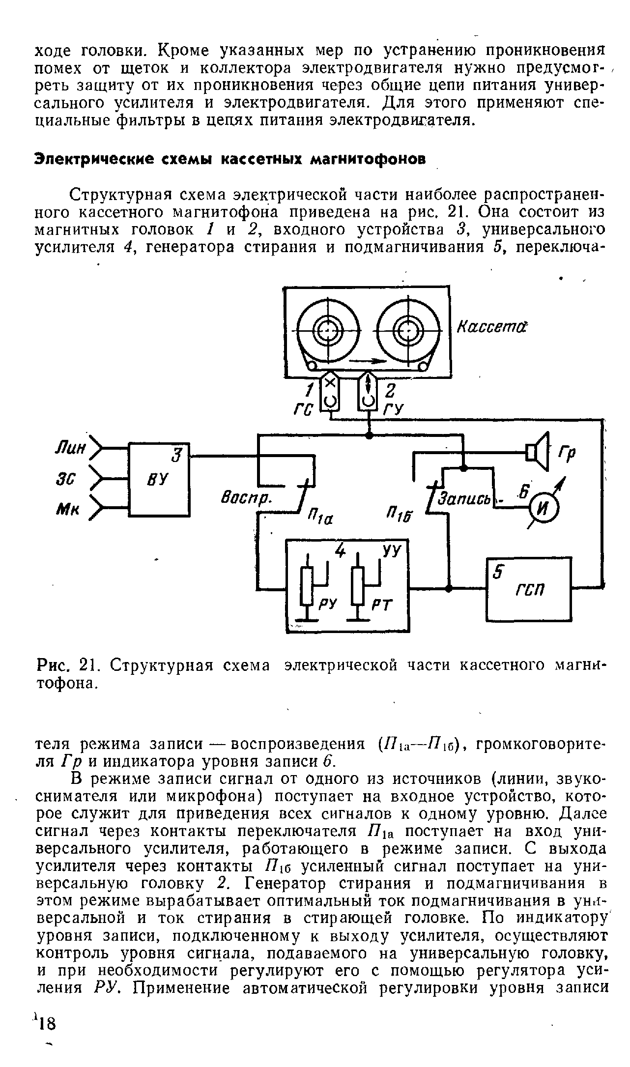 Генератор стирания и подмагничивания схема